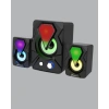 Nevamel RGB LED Işıklı 2.1 USB Oyun Hoparlörü Derin Bas ve Net Ses