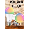 Nevamel RGB Led Lamba Led Işık Ampul Renk Değiştirebilen 100 Watt