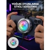 Nevamel® RGB LED Telefon Soğutucu Fan Yüksek Hızlı Soğutma Oyuncu Cooler Yeni Nesil