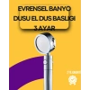 Nevamel Sağlam Metal Hortum Bağlantılı 360° Hareketli Duş Başlığı
