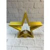 Nevamel® Sarı Yıldız Mumluk Modern Salon ve Raf Dekoru