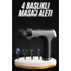 Nevamel Şarjlı Masaj Tabancası 4 Başlıklı Mini Masaj Tabancası ve Masaj Aleti