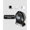 Nevamel Şarjlı USB Fan – Masaüstü Mini Vantilatör Taşınabilir Işıklı 3 Kademeli Sessiz