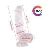 Nevamel® Şeffaf Jel Silikon Testislik Vantuzlu 21.5Cm Gerçekçi Dildo