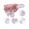 Nevamel® Şeffaf Testisli Vantuzlu 18Cm Beyaz Dildo