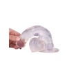 Nevamel® Şeffaf Testisli Vantuzlu 18Cm Beyaz Dildo