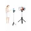 Nevamel Selfie Çubuğu Tripod Bluetooth Kumandalı Selfie Çubuğu Telefon Tutucu