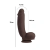 Nevamel® Sensualism Melez 21Cm Kıkırdaklı Gerçekçi Dildo