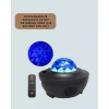 Nevamel® Sesle Etkileşimli Yıldız Projektörlü Gece Lambası – Bluetooth Hoparlörlü USB Girişli Dönen Okyanus