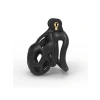 Nevamel® Siyah Ayarlanabilir Metal Penis Kafesi L Beden
