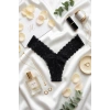 Nevamel® Siyah Çiçek Desenli Dantel String Külot TM1514
