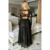 Nevamel® Siyah Dantel Jartiyer Takım – İç Çamaşırlı & Çoraplı Yüksek Bel Slip