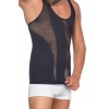 Nevamel® Siyah Fileli Erkek Korse Atlet