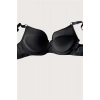 Nevamel® Siyah-Kırmızı 2Li Mikro Kumaş Push Up Dolgulu Balenli Günlük Destekli Sütyen