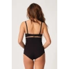 Nevamel® Siyah Mi Emay 2708 Lazer Yüksek Bel Kesim Slip Hayalet Korse (Kod:2708)