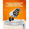 Nevamel® Solar Şarjlı Hareket Sensörlü LED Dış Mekan Lambası Kamera Tasarımlı Güvenlik Işığı