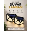 Nevamel® Solar Sensörlü Duvar Lambası Bahçe Lambaso Parlak Beyaz Işık Suya Dayanıklı