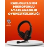 Nevamel® Stereo Kırmızı Gaming Kulaklığı Yumuşak Pedli Mikrofonlu