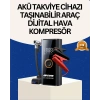 Nevamel® Taşınabilir Akü Takviye ve Akıllı Lastik Şişirme Pompası