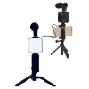 Nevamel Telefon Tutucu Led Işıklı Kumandalı Mikrofon Telefon Vlog Video Kayıt
