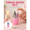 Nevamel® Tırnak Bakım Manikür Pedikür Seti 4 Parça Pembe Minimal ve Dayanıklı Yeni Nesil