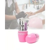 Nevamel® Tırnak Bakım Manikür Pedikür Seti 4 Parça Pembe Şık Kapsül Kutulu