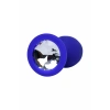 Nevamel® Todo Brilliant Anal Kılıf, Silikon, Mavi, Beyaz Kristalli 7 Cm, Ø 2,8 Cm, 26 G
