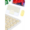 Nevamel Touchpad Tüm Cihazlara Uyumlu Bluetooth Klavye Touchpad Slim Kablosuz Wifi Q Klavye