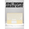 Nevamel Touchpad Uyumlu Bluetooth Klavye Slim Kablosuz Wifi Q Klavye