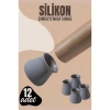 Nevamel® Turk Masa ve Sandalye Ayak Koruyucu Silikon Zemin Koruyucu GRİ 12 ADET