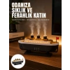 Nevamel® Ultra Sessiz Titanik Gemi LED Işıklı Aroma Difüzörü Oda Nemlendirici Yeni Nesil