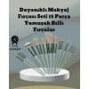 Nevamel umuşak Kıllı Estetik Tasarımlı 13lü Makyaj Fırçası Seti Günlük ve Profesyonel Kullanım