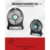 Nevamel USB Girişli Taşınabilir Masaüstü Mini Fan – 3 Kademeli Hız Şarjlı Işıklı Sessiz Çalışma