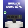Nevamel® USB ve Type-C Portlu Anahtarlı Çoklu Priz Güç Ünitesi