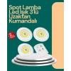 Nevamel Uzaktan Kumanda İle Kontrol Edilebilen Yapışkanlı 3 Lü Kablosuz Led Spot Lamba