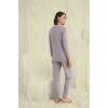 Nevamel® Uzun Kollu Boydan Düğmeli V Yaka Pijama Takımı