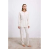 Nevamel® Uzun Kollu T-Shirt Ve Pantolon Pijama Takım