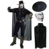Nevamel® V For Vendetta Maskesi Şapka Pelerin Seti