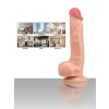 Nevamel® Vantuzlu Testisli 23Cm Realistik Gerçekçi Dildo