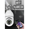 Nevamel® Wifi Kamera Duylu Ampul Görünümlü 360 Derece Dönebilen Ev Kamerası