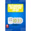 Nevamel Yapışkanlı 3lü Spot Led Işık Lamba Montajsız Pilli Uzaktan Kumandalı
