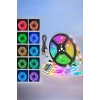 Nevamel Yeni Nesil RGB Işıklı 10Metre Şerit Led Kumandalı Şarj Edilebilir