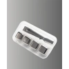 Nevamel Yeniden Kullanılabilir 304 Çelik Metal Buz Küpleri 4lü Set
