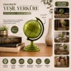 Nevamel® Yeşil Eskitme Dünya Biblosu - Metal - Küçük Boy - Dekoratif Süs Eşyası