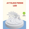 Nevamel® Yıldız Ay Tasarımlı Prizli Perde LED Işık İç Mekan Dekoru