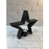 Nevamel® Yıldız Mumluk Siyah Modern Salon ve Raf Dekoru