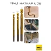 Nevamel® Yivli Matkap Ucu HSS Spiral Yivli Kademeli Matkap Ucu Metal Ahşap Plastik 5-8 mm