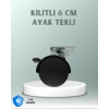 Nevamel® Zemin Korumalı 6 cm Kilitli Döner Ayak