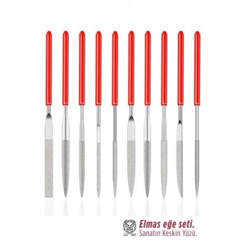 Nevamel® 10lu Profesyonel Elmas Eğe Seti | Hassas Metal Ahşap Cam İşleme Törpüsü 722921