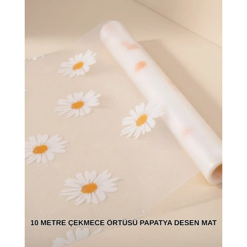 Nevamel® 10 Metre Papatya Desenli Kolay Temizlenebilir Çekmece Matı